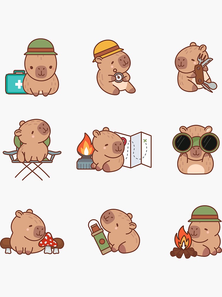 2 X 50 Pieces Capybara Stickers, Stickers For Children, Capybara Irror - View #3