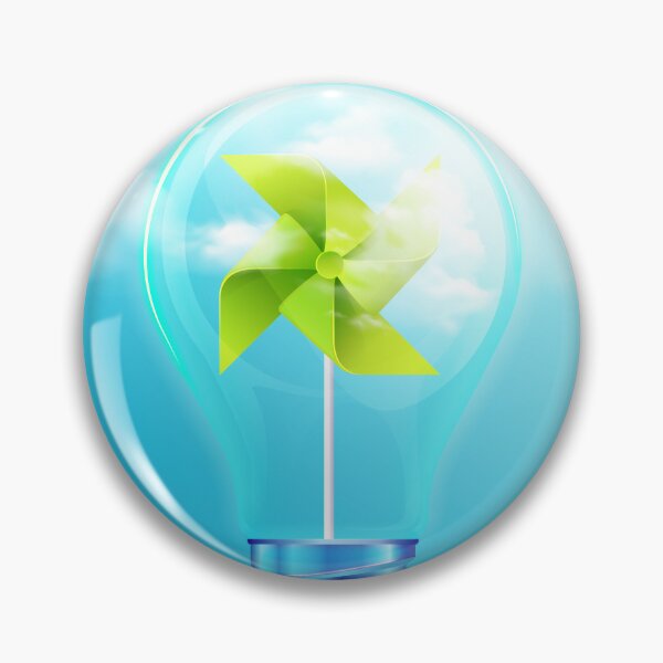 Item preview, world environment day realistic light bulb wind turbine  designed and sold by NiamLab.