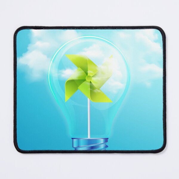 Item preview, world environment day realistic light bulb wind turbine  designed and sold by NiamLab.