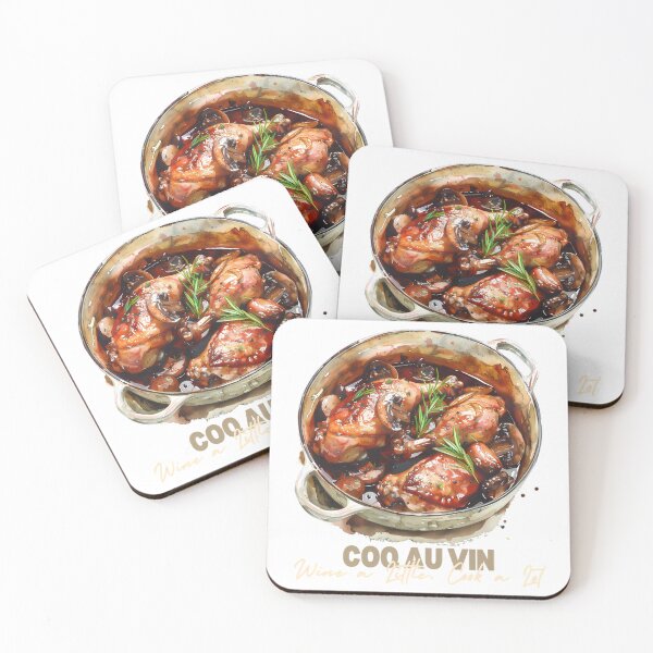 Item preview, Coq au Vin Watercolor Sticker - Gourmet French Food Art designed and sold by Lexa Pix.