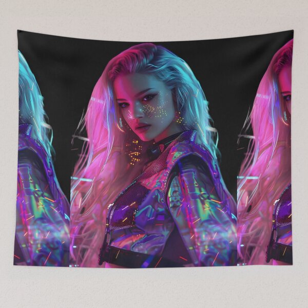 Item preview, Holographic Futuristic Beauty designed and sold by AI-Only Creations.