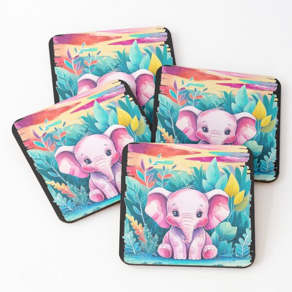 Item preview, Cute Elephant. Little elephant, colorful elephant, elephant drawing designed and sold by ElephantVibes.