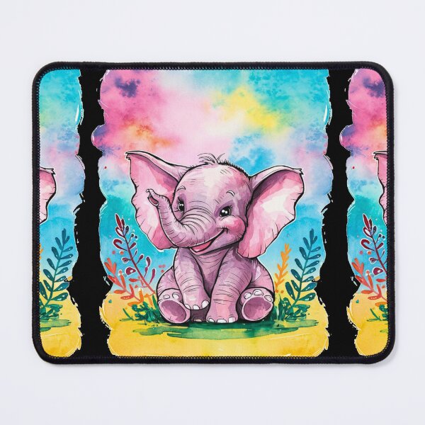 Item preview, Cute Elephant. Little elephant, colorful elephant, elephant drawing designed and sold by ElephantVibes.