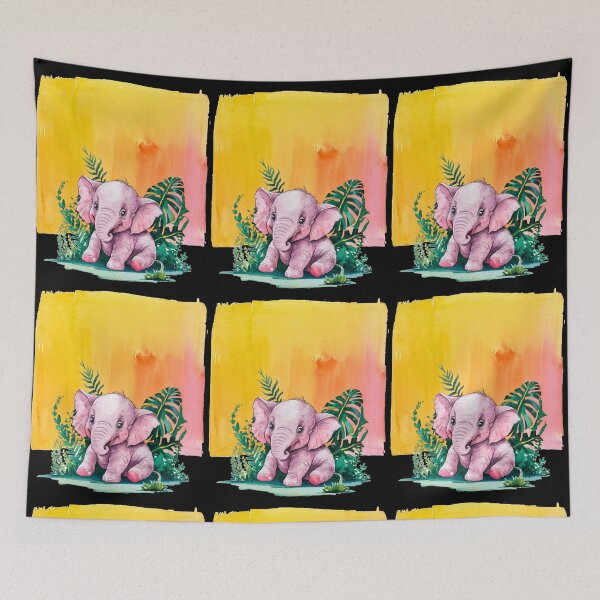 Item preview, Cute Elephant. Little elephant, colorful elephant, elephant drawing designed and sold by ElephantVibes.