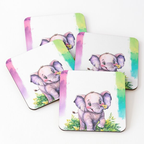 Item preview, Cute Elephant. Little elephant, colorful elephant, elephant drawing designed and sold by ElephantVibes.