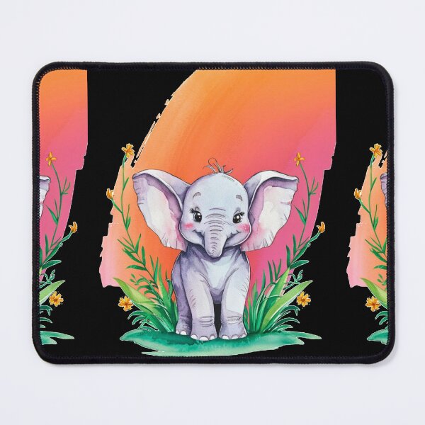 Item preview, Cute Elephant. Little elephant, colorful elephant, elephant drawing designed and sold by ElephantVibes.