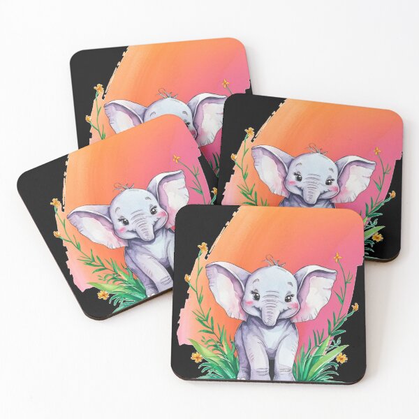 Item preview, Cute Elephant. Little elephant, colorful elephant, elephant drawing designed and sold by ElephantVibes.