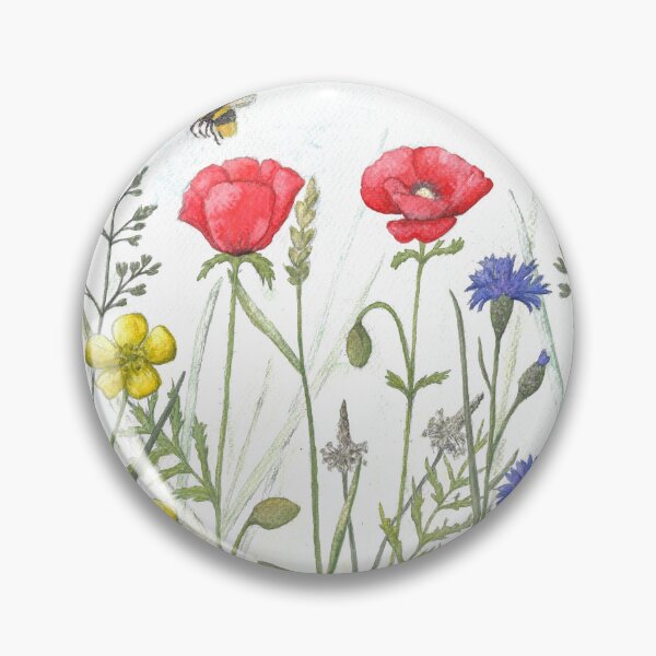 Item preview, Meadow flowers, watercolor designed and sold by Sandra  Steinke.