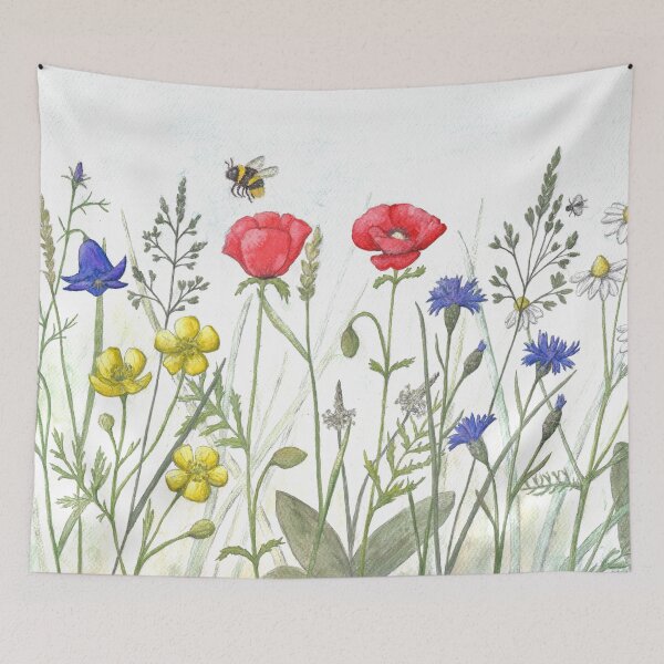 Item preview, Meadow flowers, watercolor designed and sold by Sandra  Steinke.