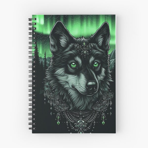 Item preview, Wolfdog Amidst Aurora Borealis designed and sold by Nocturne  Paws.