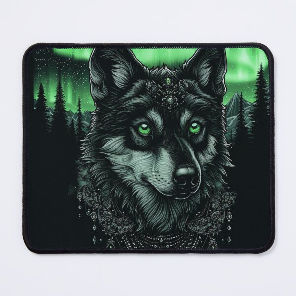 Item preview, Wolfdog Amidst Aurora Borealis designed and sold by Nocturne  Paws.