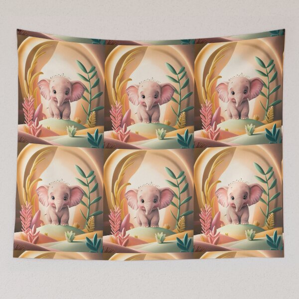 Item preview, Cute Elephant. Little elephant, colorful elephant, elephant drawing designed and sold by ElephantVibes.