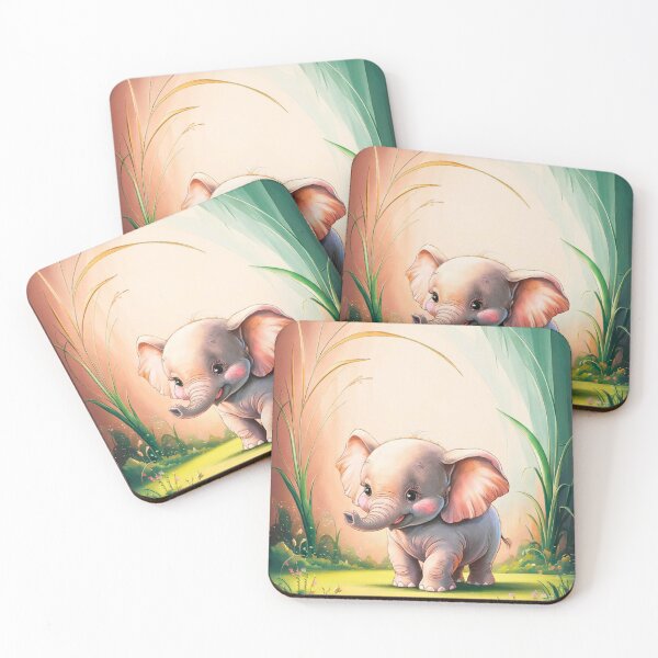 Item preview, Cute Elephant. Little elephant, colorful elephant, elephant drawing designed and sold by ElephantVibes.