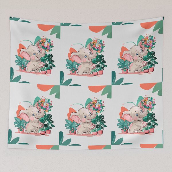 Item preview, Cute Elephant. Little elephant, colorful elephant, elephant drawing designed and sold by ElephantVibes.