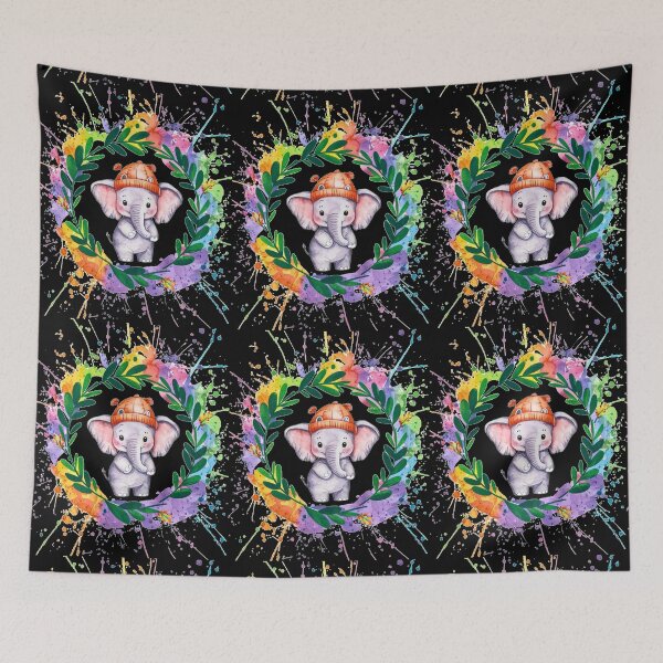Item preview, Cute Elephant. Little elephant, colorful elephant, elephant drawing designed and sold by ElephantVibes.