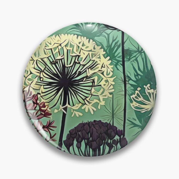 Item preview, Allium In Bloom Flower Background Retro Abstract Art 3 designed and sold by taiche.