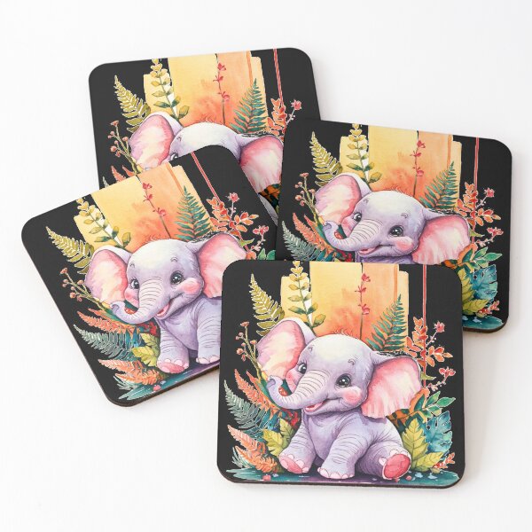 Item preview, Cute Elephant. Little elephant, colorful elephant, elephant drawing designed and sold by ElephantVibes.