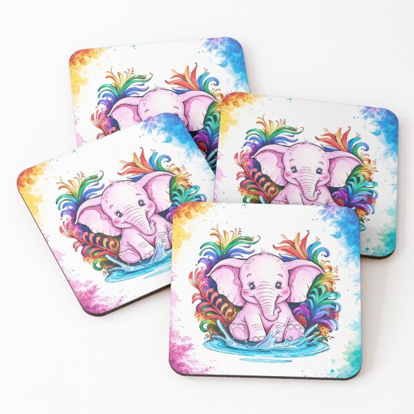 Item preview, Cute Elephant. Little elephant, colorful elephant, elephant drawing designed and sold by ElephantVibes.