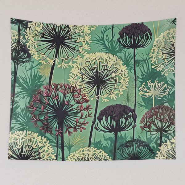 Item preview, Allium In Bloom Flower Background Retro Abstract Art 3 designed and sold by taiche.