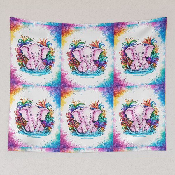 Item preview, Cute Elephant. Little elephant, colorful elephant, elephant drawing designed and sold by ElephantVibes.