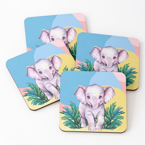 Item preview, Cute Elephant. Little elephant, colorful elephant, elephant drawing designed and sold by ElephantVibes.