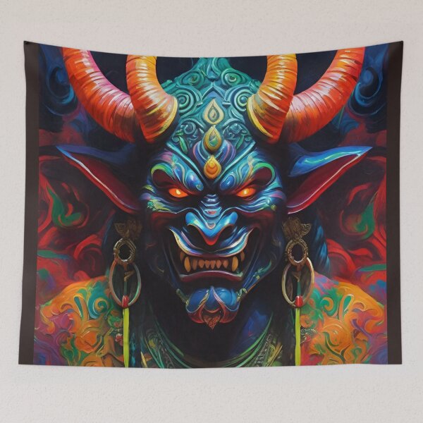 Aperçu de l'œuvre Démon Jen Bleu créée et vendue par MatrixTattoo.