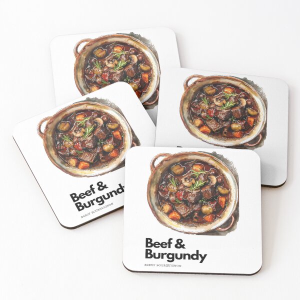 Item preview, French Boeuf Bourguignon Sticker - Watercolor Culinary Delight designed and sold by Lexa Pix.