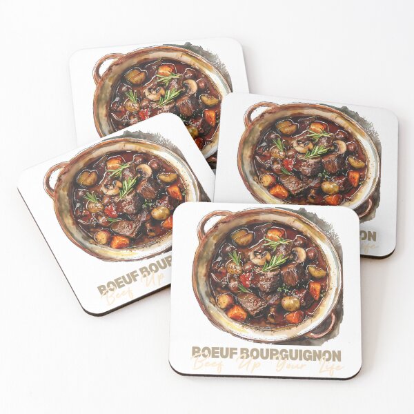 Item preview, Boeuf Bourguignon Watercolor Sticker - Gourmet French Food Art designed and sold by Lexa Pix.