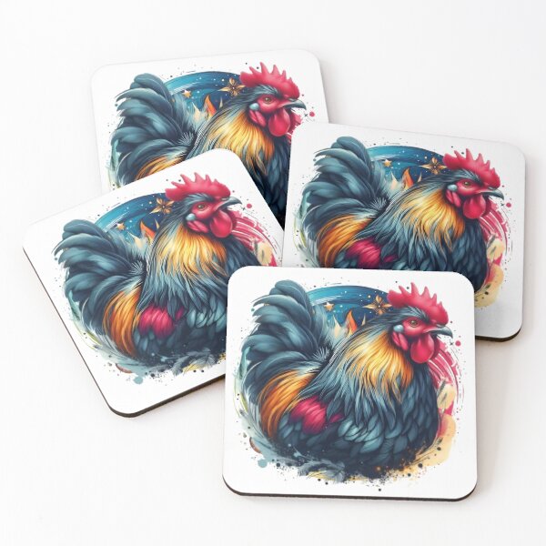 Item preview, A beautiful chicken with a colorful background designed and sold by Marcoshop10.