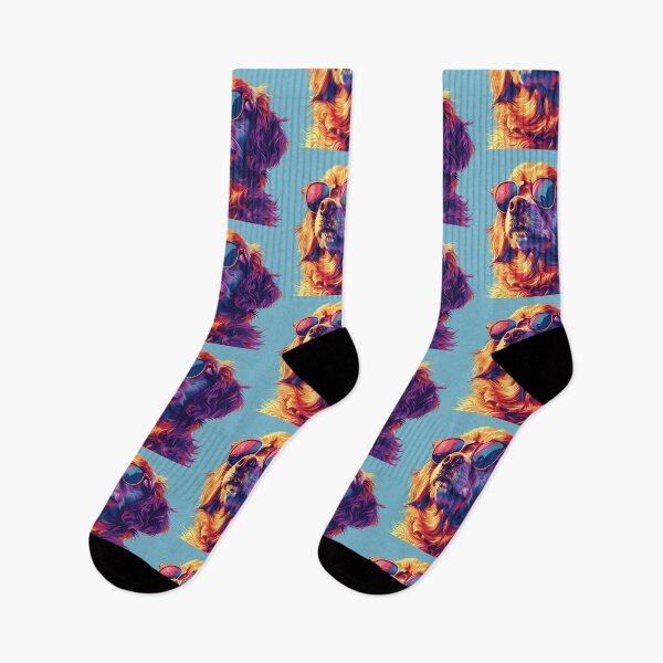 Item preview, Chilled Golden Retriever in Vaporwave Vibes designed and sold by Artful-Adam.