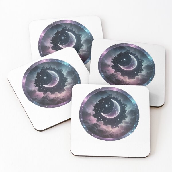 Item preview, Cosmic Crystal Moon and Stars Design designed and sold by EmeraldCauldren.