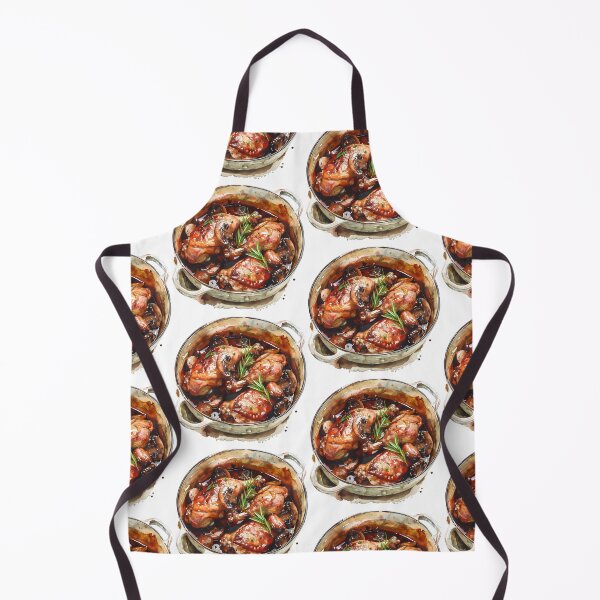 Item preview, Elegant Watercolor Coq au Vin Sticker - French Cuisine Art designed and sold by Lexa Pix.