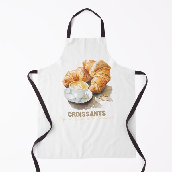 Item preview, French Croissants Sticker - Watercolor Pastry Perfection designed and sold by Lexa Pix.