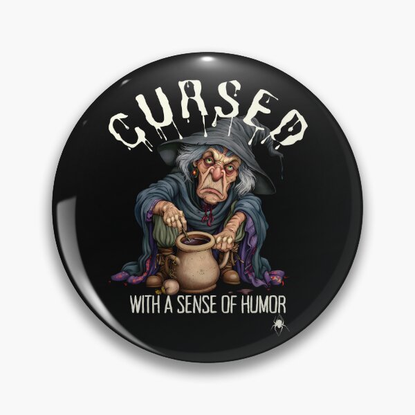Item preview, Witch Design, Cursed With A Sense Of Humor Women's Halloween designed and sold by MTJ-Mushrooms.