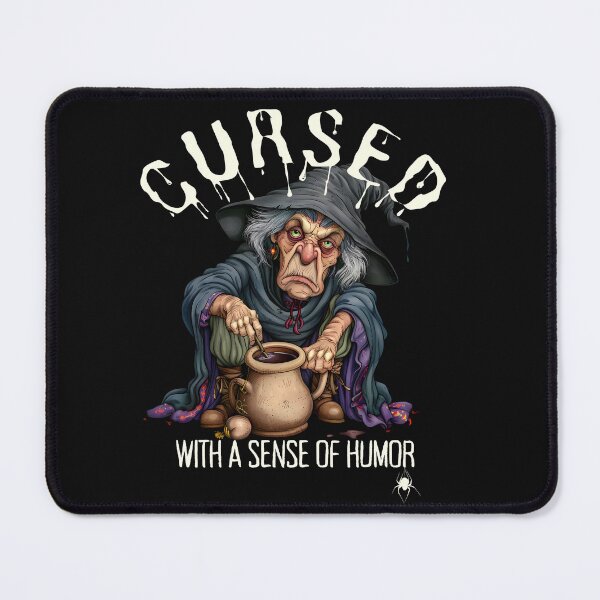 Item preview, Witch Design, Cursed With A Sense Of Humor Women's Halloween designed and sold by MTJ-Mushrooms.