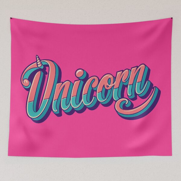 Item preview, "Unicorn" bright color lettering  designed and sold by aikdreams.