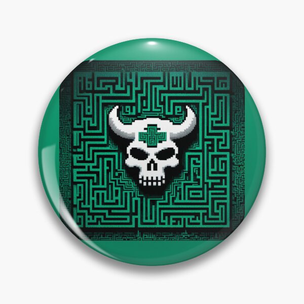 Item preview, Minotaur's Labyrinth: Pixel Art Skull Integration designed and sold by Ronny-Owiso.