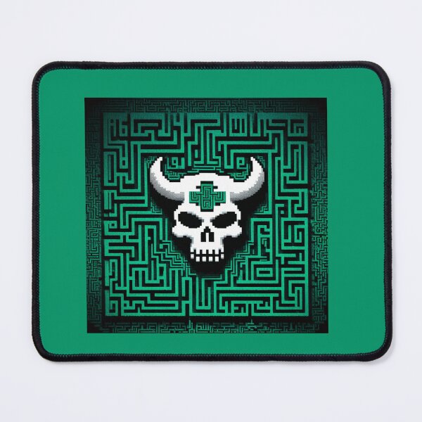 Item preview, Minotaur's Labyrinth: Pixel Art Skull Integration designed and sold by Ronny-Owiso.
