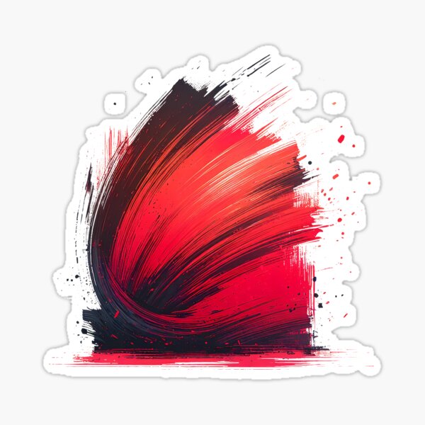 Item preview, Brushstroke red designed and sold by Kobeko.
