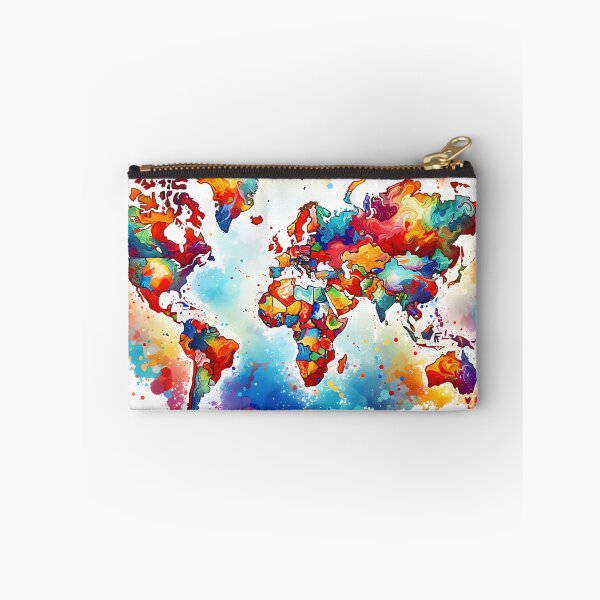 Item preview, Colorful World Map designed and sold by InsanseCreation.
