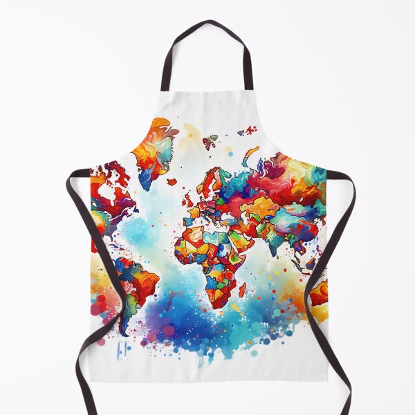 Item preview, Colorful World Map designed and sold by InsanseCreation.