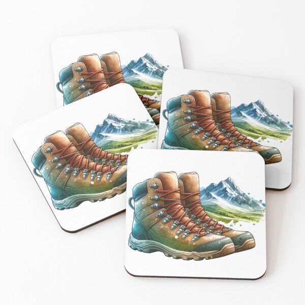 Item preview, Hiking Boots Mountain Landscape designed and sold by InsanseCreation.