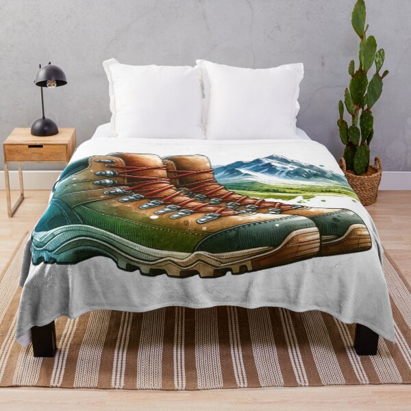 Item preview, Hiking Boots Mountain Landscape designed and sold by InsanseCreation.