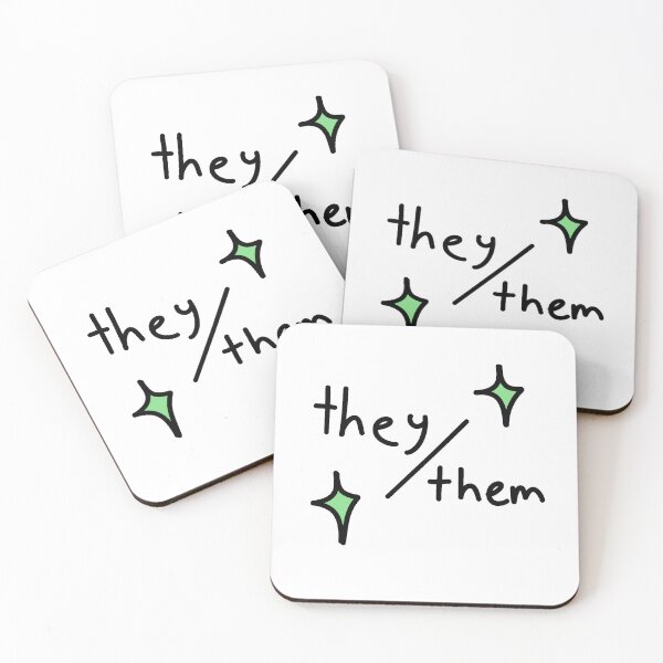 Item preview, they/them pronouns designed and sold by Wolfytheshadow.