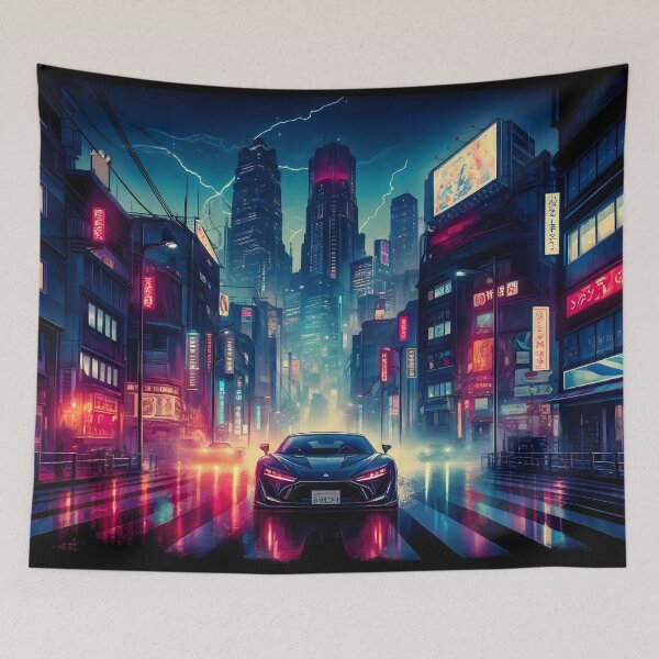 Item preview, Futuristic Tokyo with Modern Car designed and sold by h00ch2003.