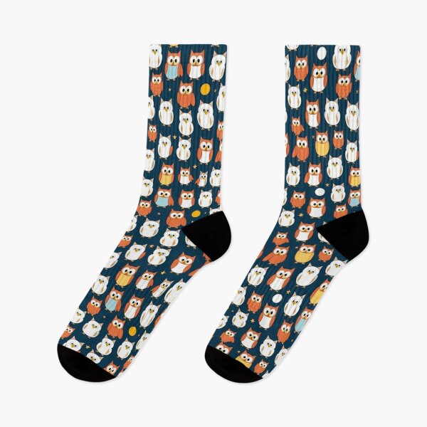 Item preview, cartoon-style pattern featuring a owl on a moon designed and sold by thegamerhero.