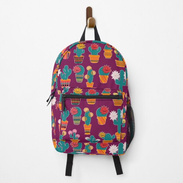 Item preview, Spiky Sensation - Blooming Cacti Pattern on the Raspberry Background designed and sold by IraNiva.