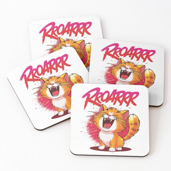 Item preview, Roaring Cartoon Cute Red Cat. designed and sold by twisted-dot.