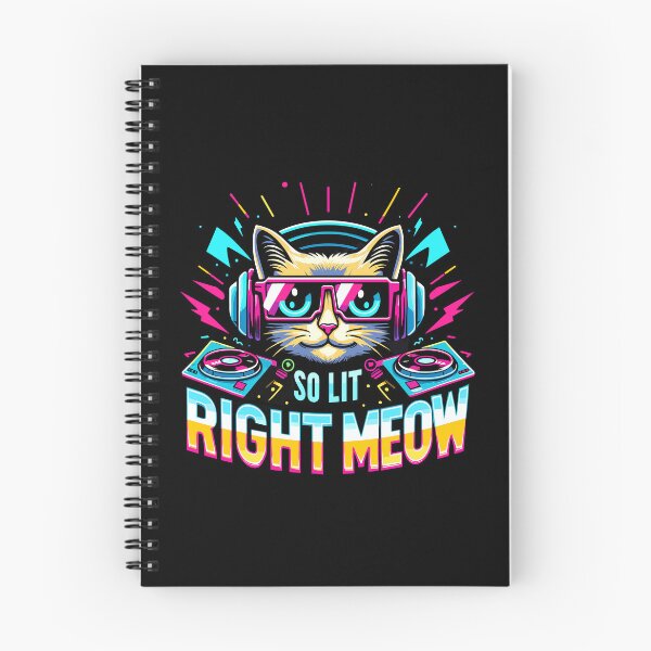 Item preview, DJ Cat So Lit Right Meow EDM Techno Rave Party Festival designed and sold by Dressed For  Duty.