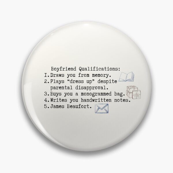 Item preview, Boyfriend Qualifications- James Beaufort designed and sold by MightyPenShop.